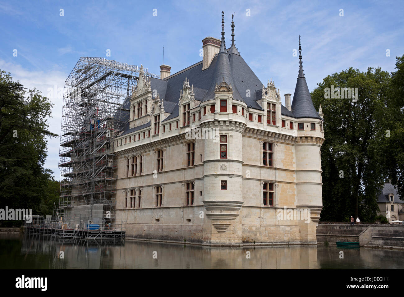 Azay le Rideau, departamento de Indre-et-Loire Chateau, Francia, Europa Foto de stock