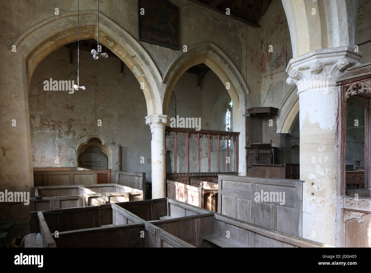 Inglesham, Iglesia Parroquial de San Juan Bautista, Wiltshire Foto de stock