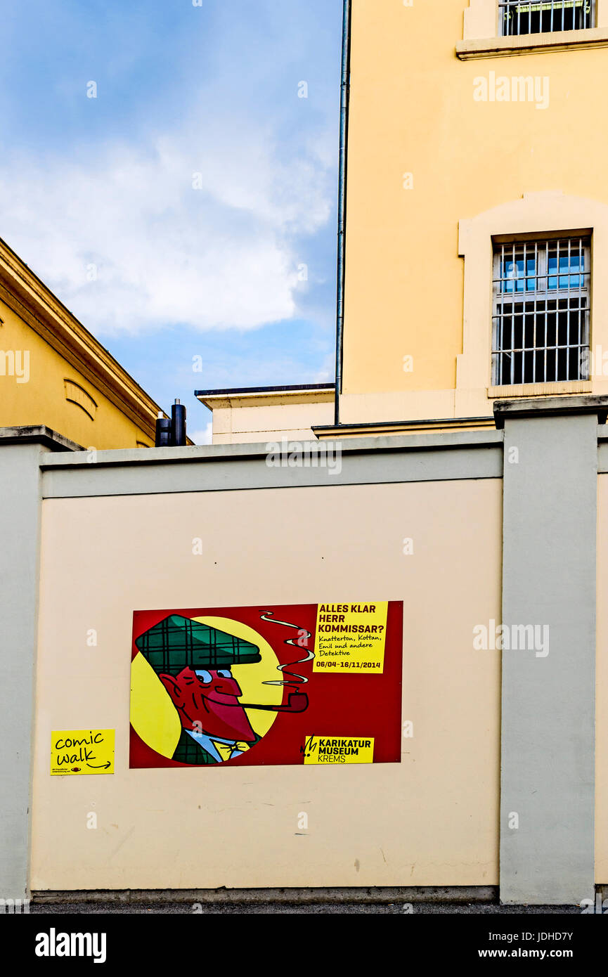 En Krems, Karikaturmuseum Wachau, Niederösterreich; museo de la caricatura, Krems, Wachau Austria Foto de stock