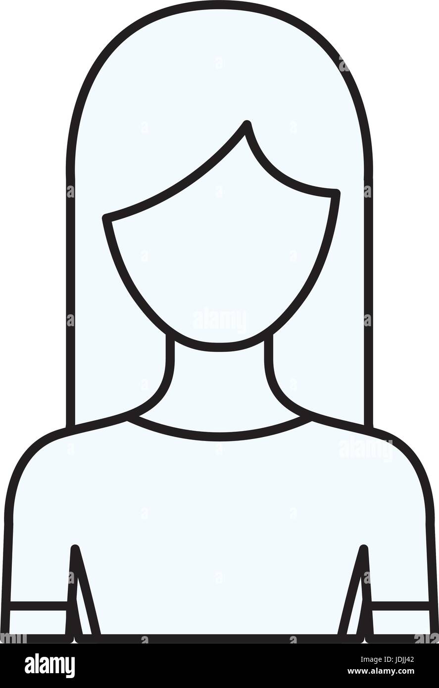 Dibujo silueta de mujer con medio cuerpo sin rostro largo peinado Imagen Vector de stock - Alamy Dibujo silueta de mujer con medio cuerpo sin rostro largo peinado Imagen Vector de stock - Alamy