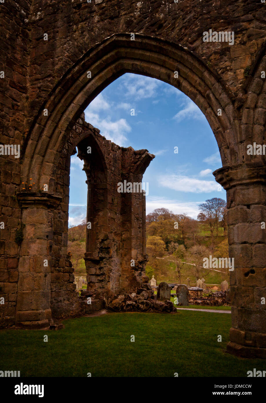 El gran arco en Bolton Abbey Foto de stock