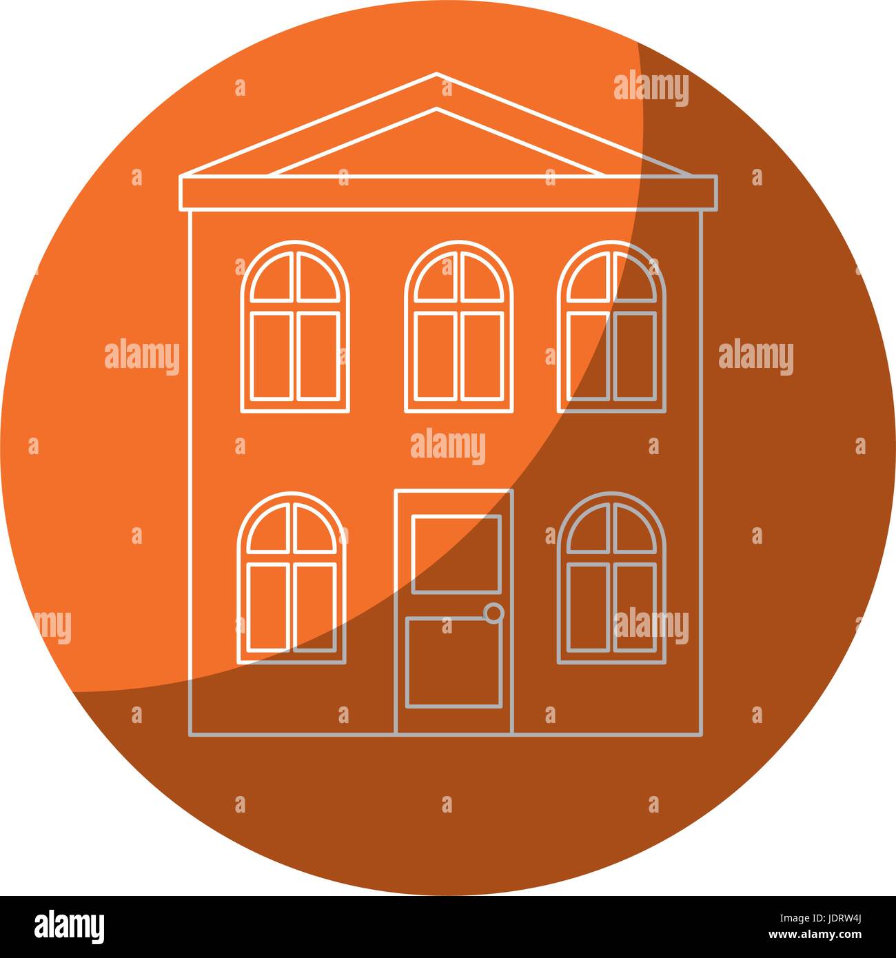 La Construcci N De Viviendas Aisladas Icono Ilustraci N Gr Fica Vectorial Imagen Vector De Stock