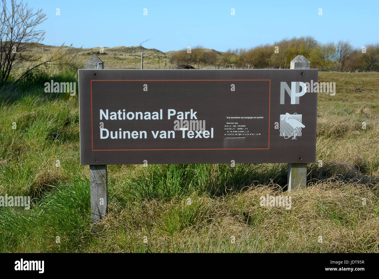 Nationaal Park Duinen van Texel Foto de stock