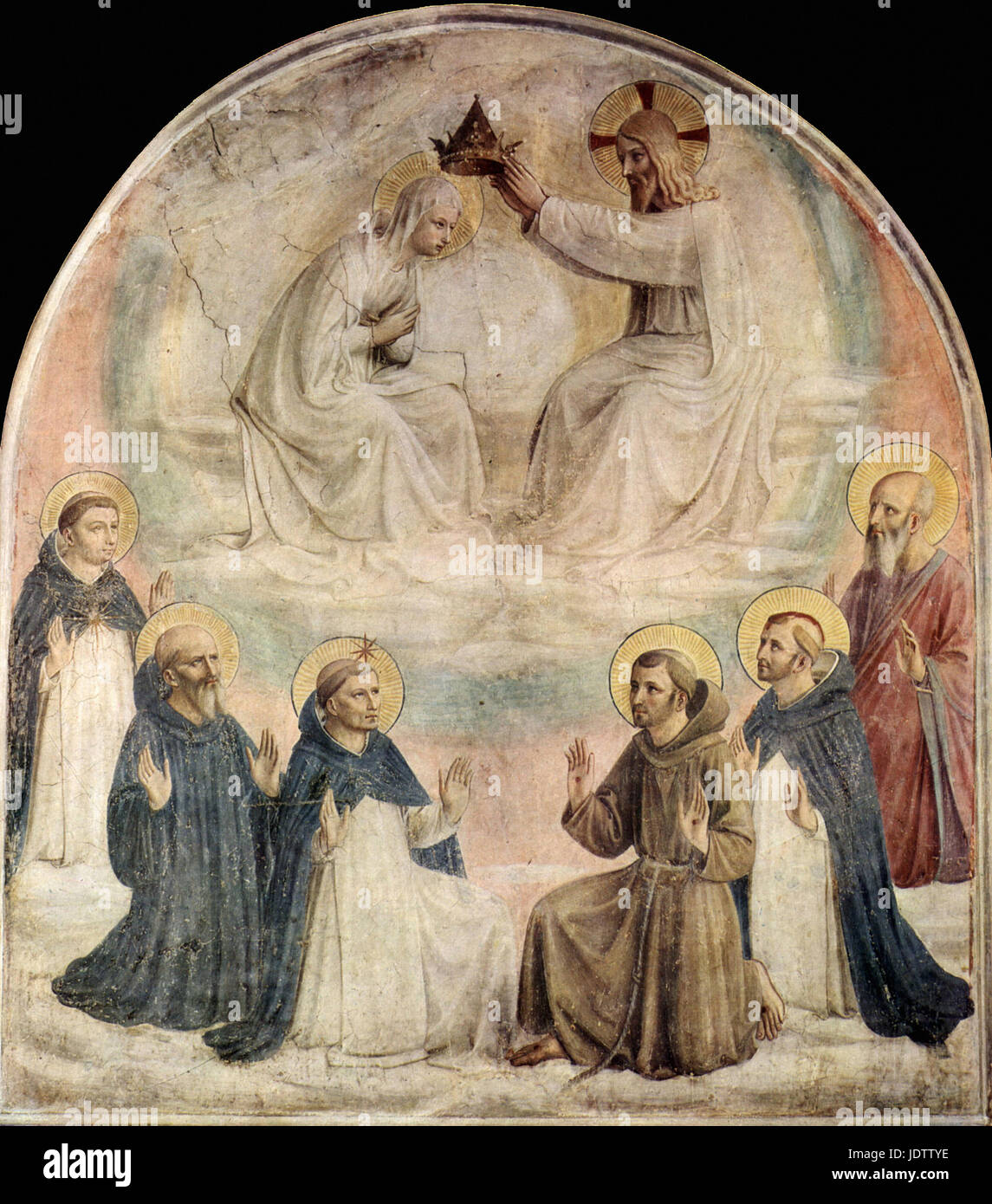 Fra Angelico la coronación de la Virgen Fotografía de stock Alamy