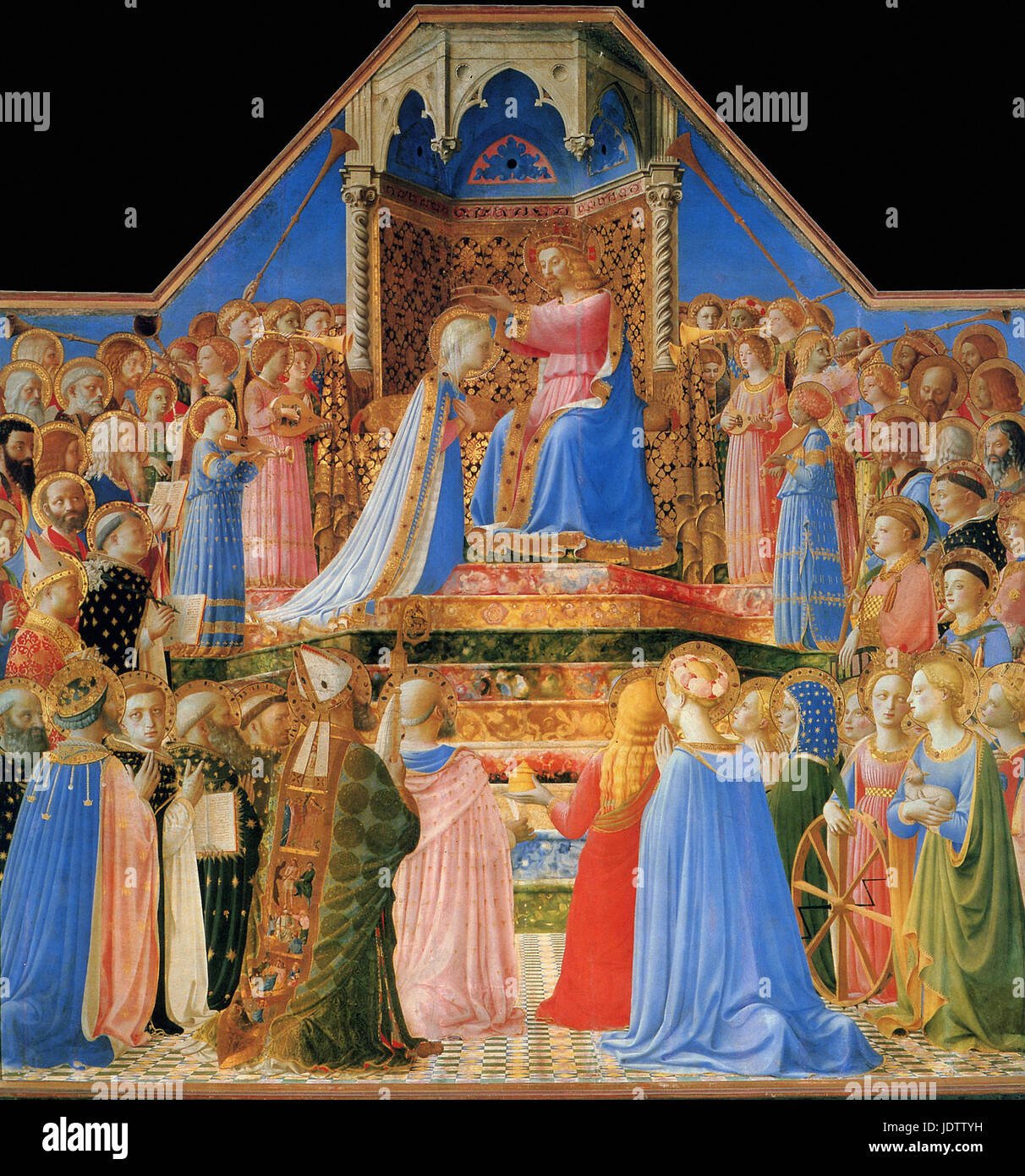 Fra Angelico La coronación de la Virgen Fotografía de stock Alamy