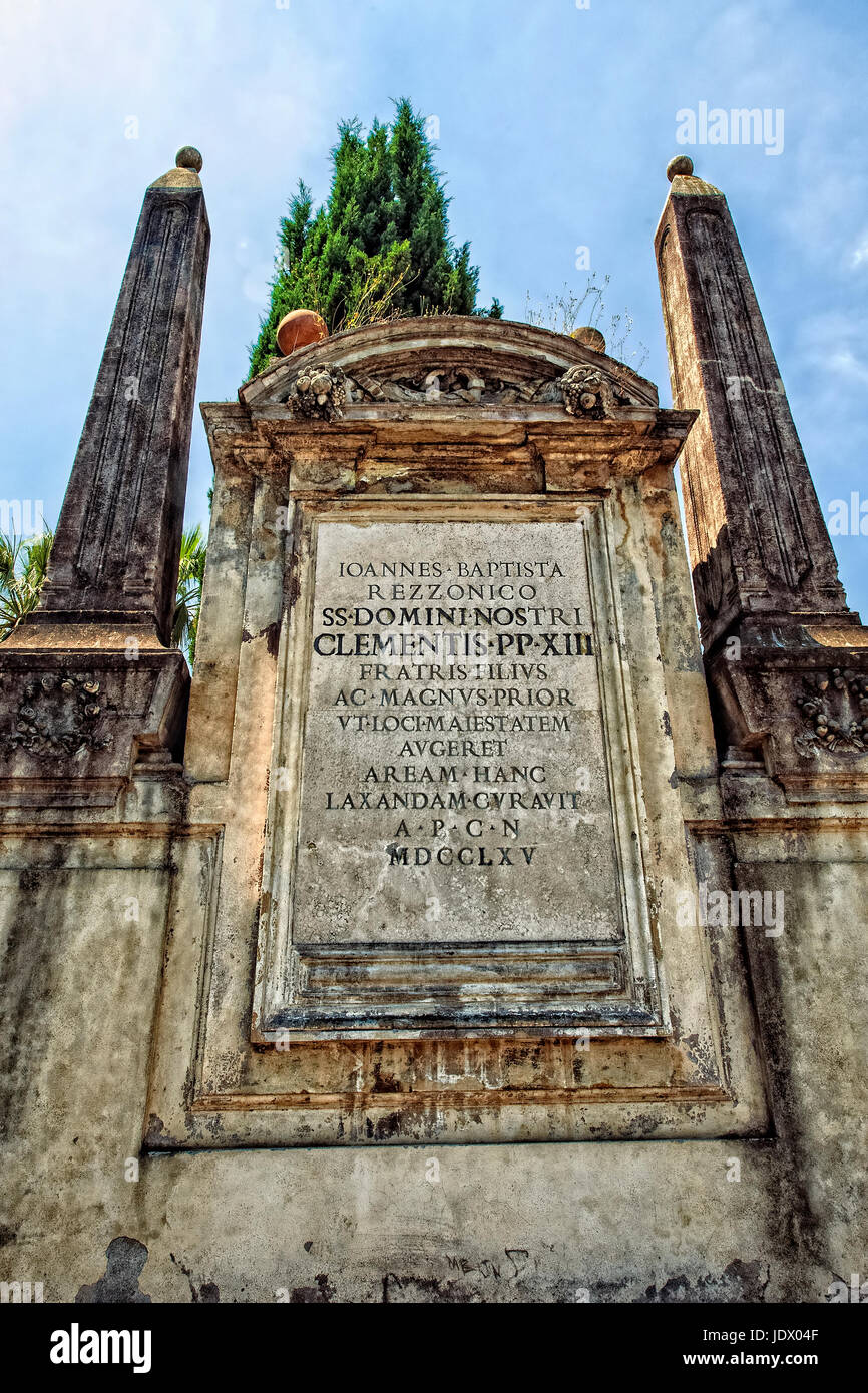 Piranesi, Piazza dei Cavalieri di Malta; Gran Priorato di Roma del sovrano militare ordine di Malta; Gran Priorato di Roma; Gran Priorato; Roma, Roma; Daniele Bellucci Foto de stock