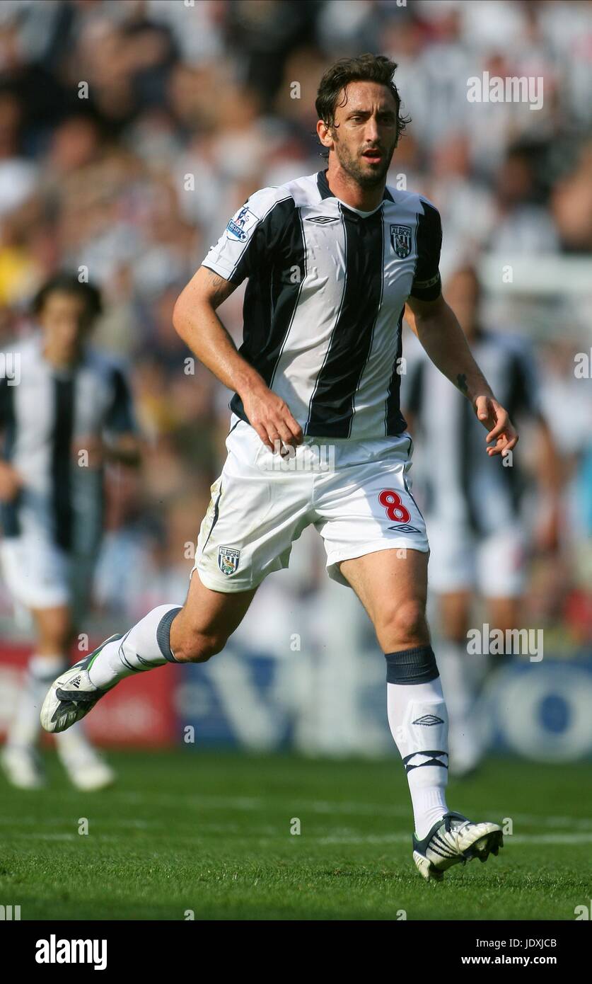 JONATHAN GREENING West Bromwich Albion FC THE HAWTHORNS West Bromwich Inglaterra 13 de septiembre de 2008 Foto de stock