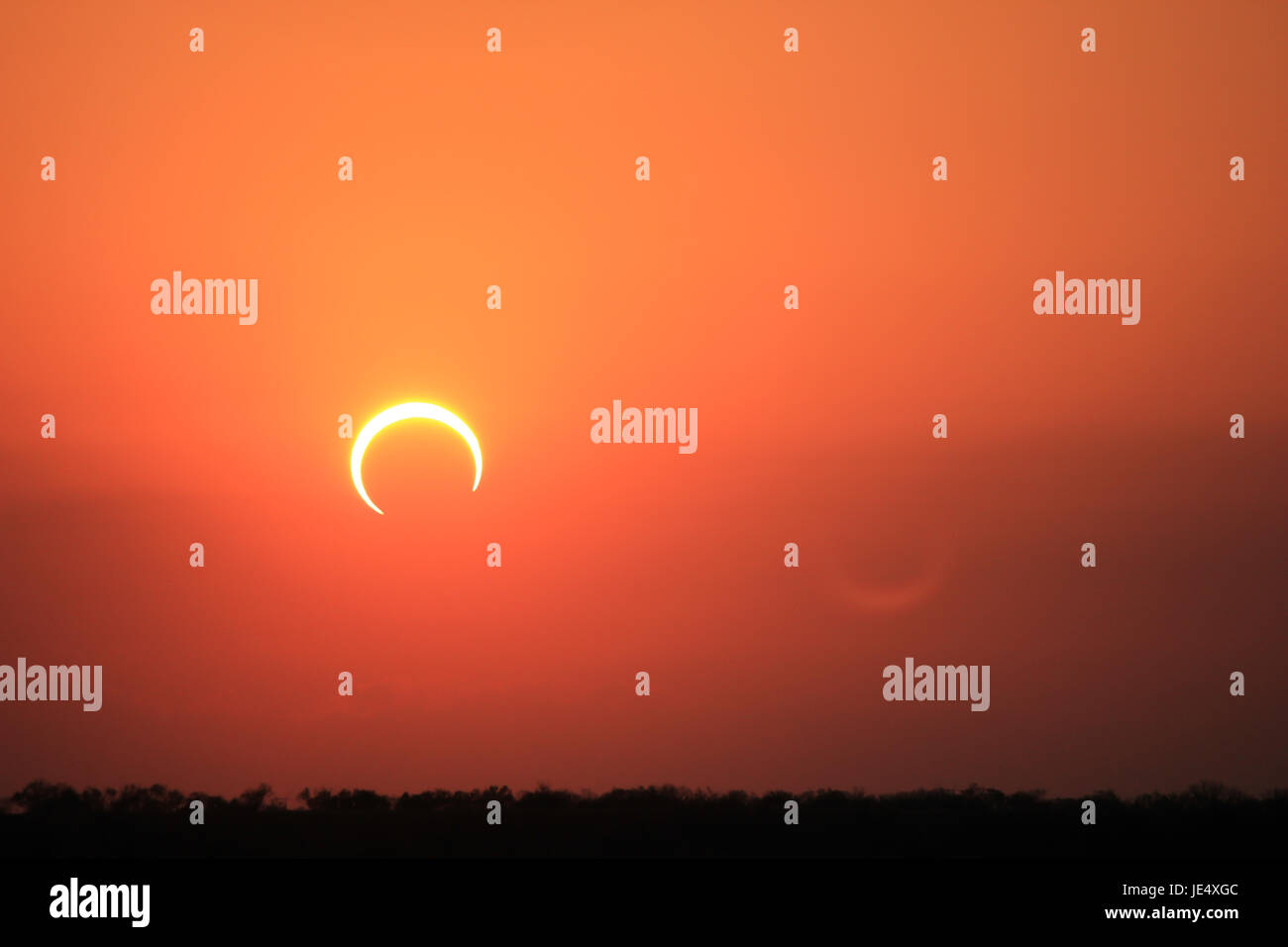 Anillo de Fuego Eclipse Solar #8 Foto de stock