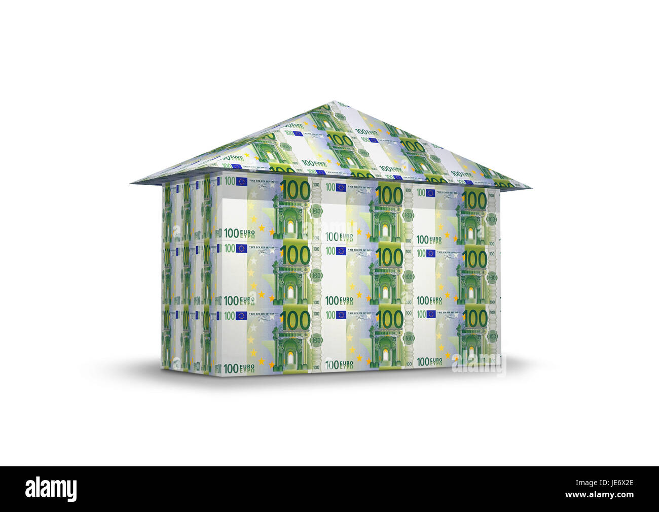 Icono de real estate house, euro, Foto de stock