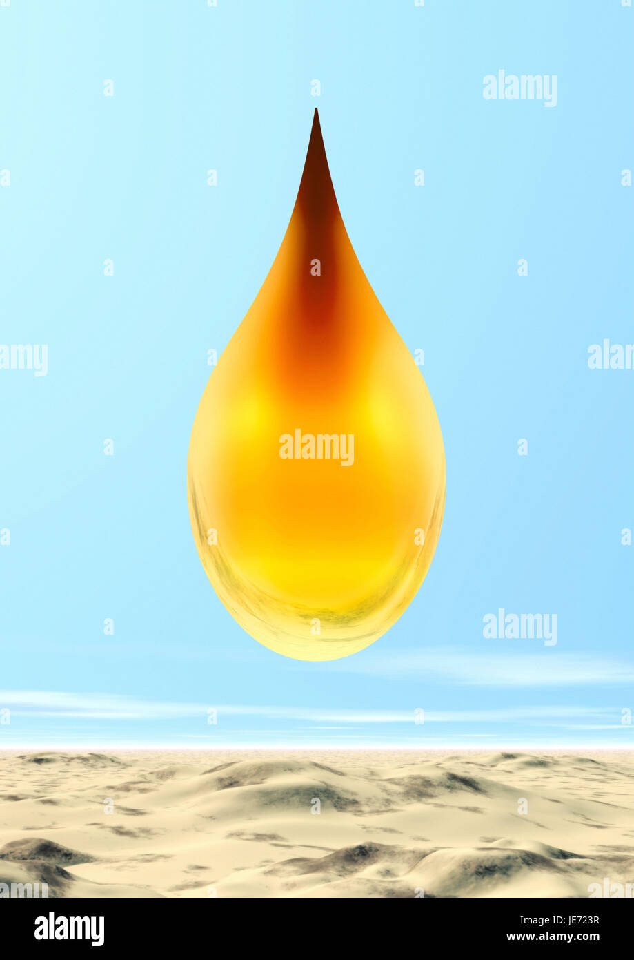 Gota de aceite, desierto Foto de stock