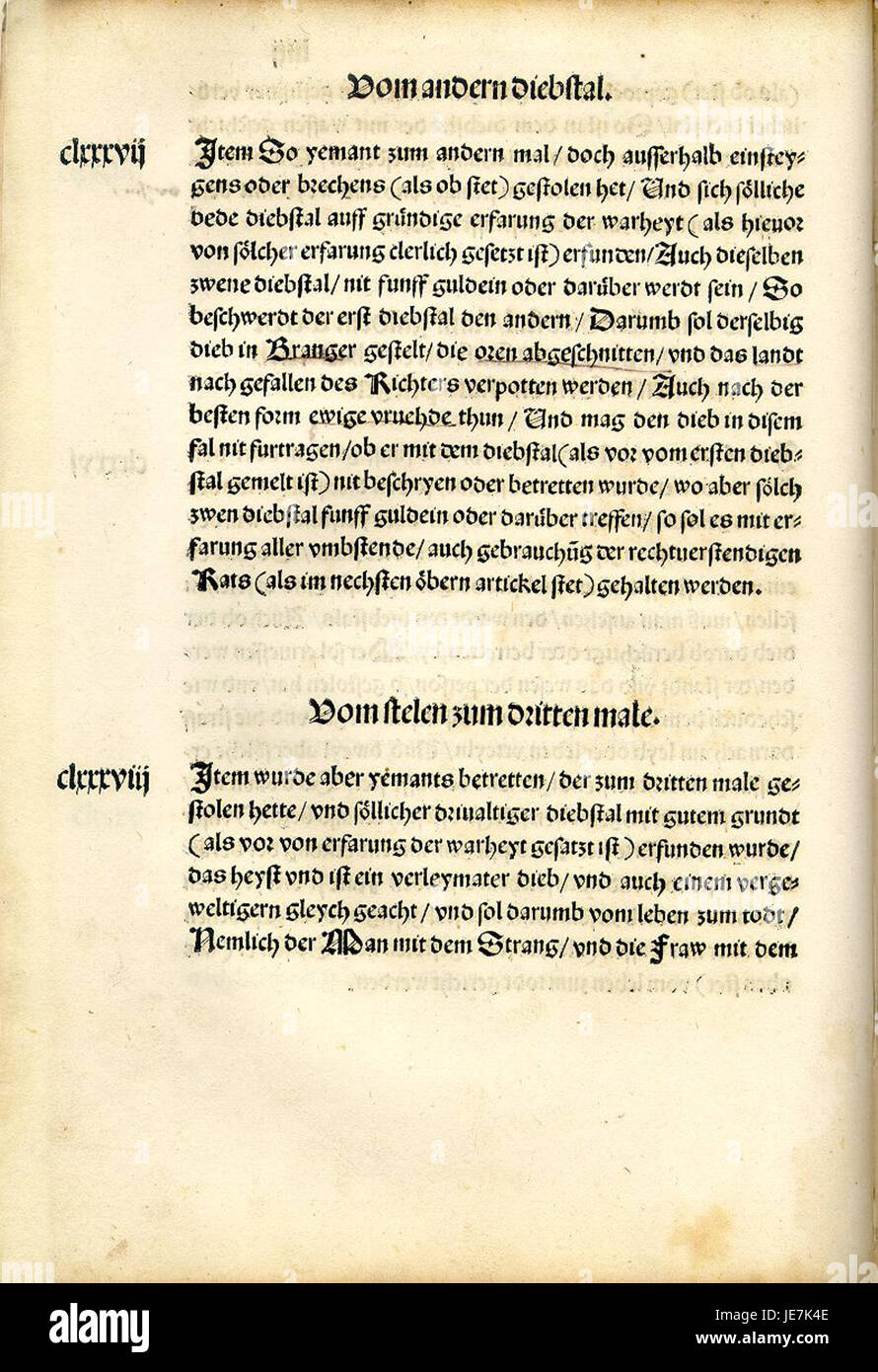 Halsgerichtsordnung fotografías e imágenes de alta resolución Alamy