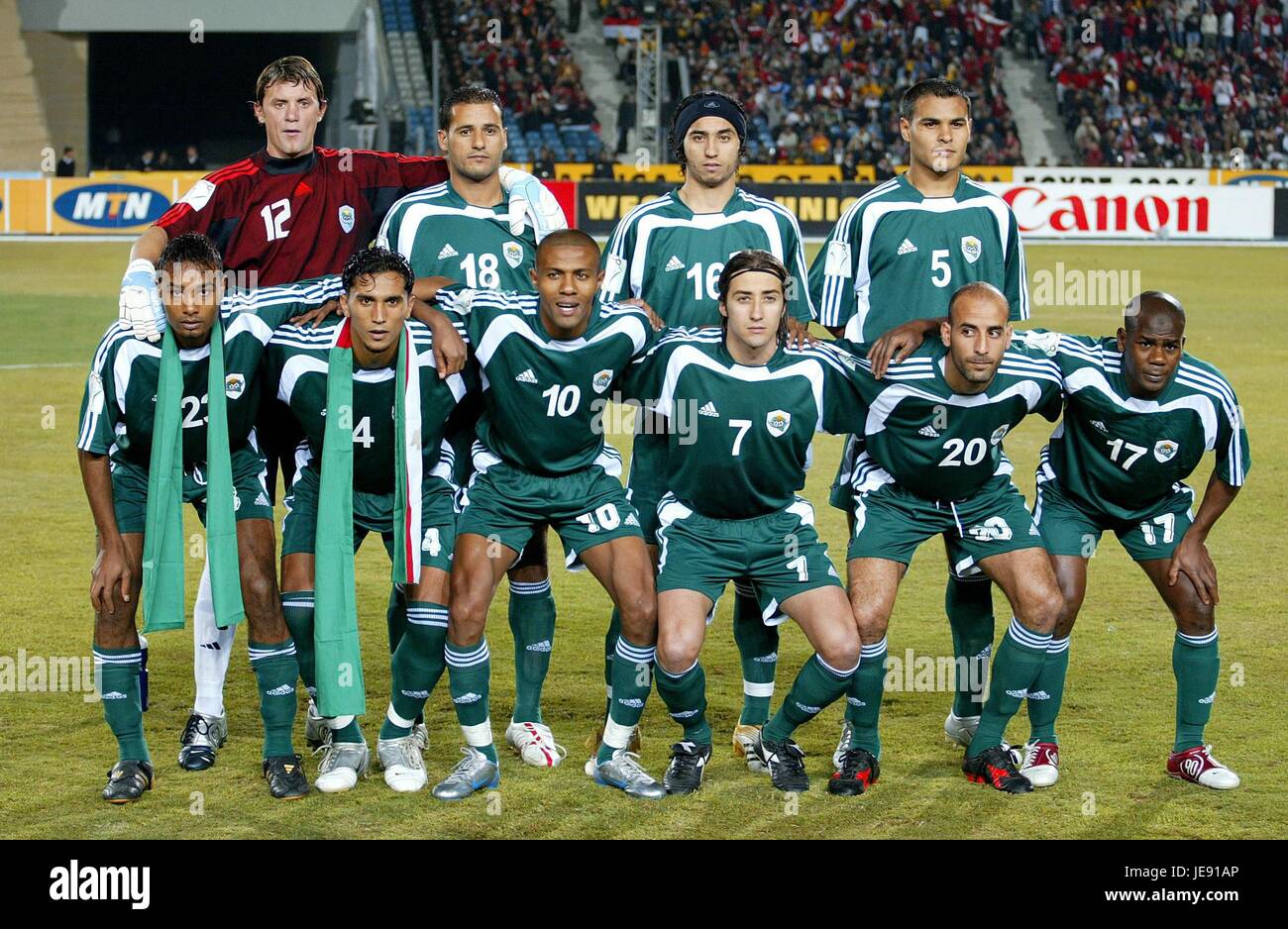 Equipo EQUIPO NACIONAL LIBIA Libia estadio Cairo Egipto el 20 de enero de 2006 Foto de stock