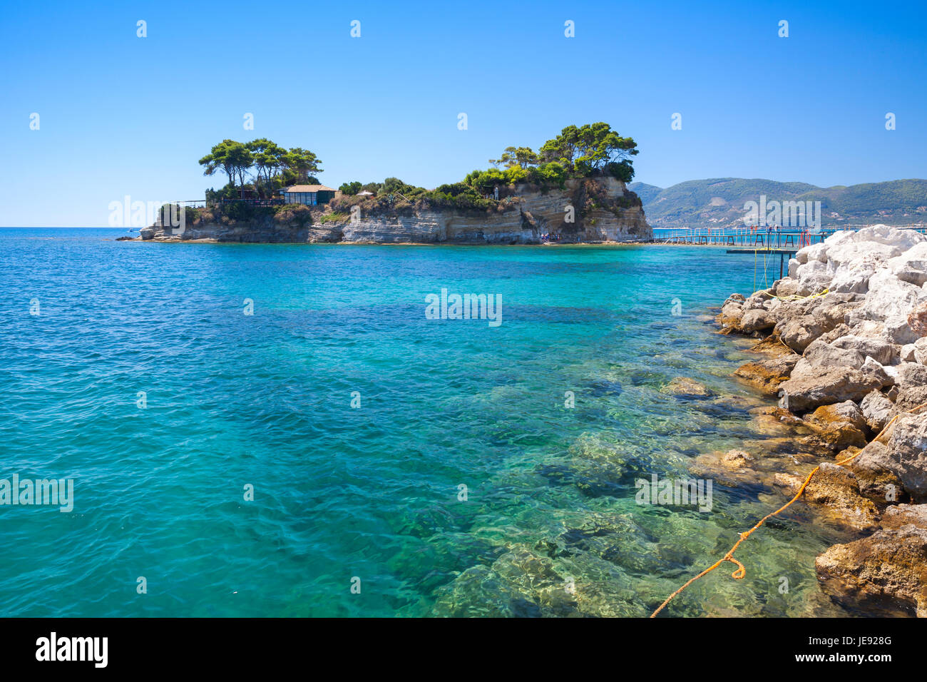 Isla de cameo. La isla de Zakynthos, Grecia. Destino turístico muy popular para las vacaciones de verano Foto de stock