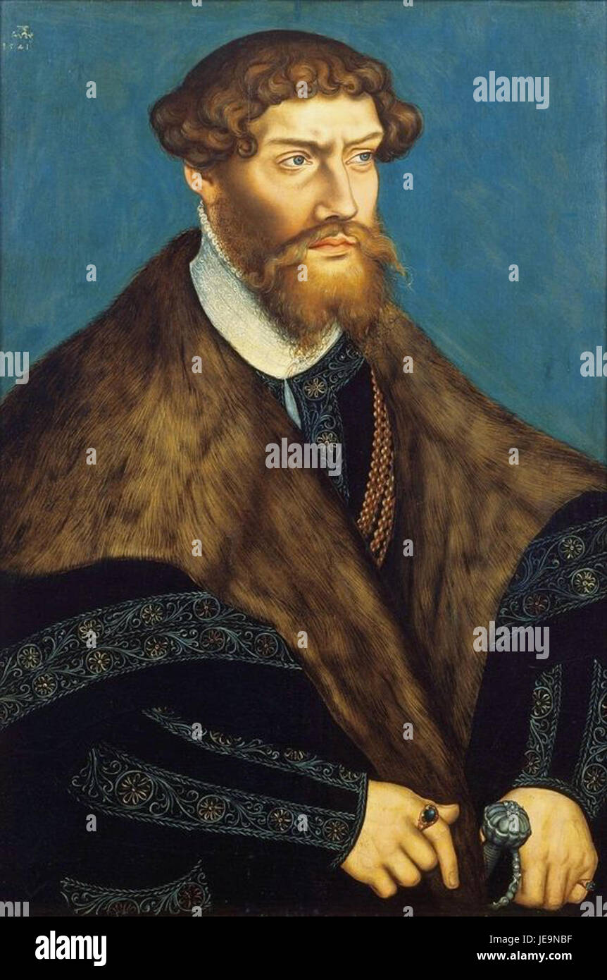 Cranach el joven Retrato de Felipe I de Pomerania Occidental Foto de stock