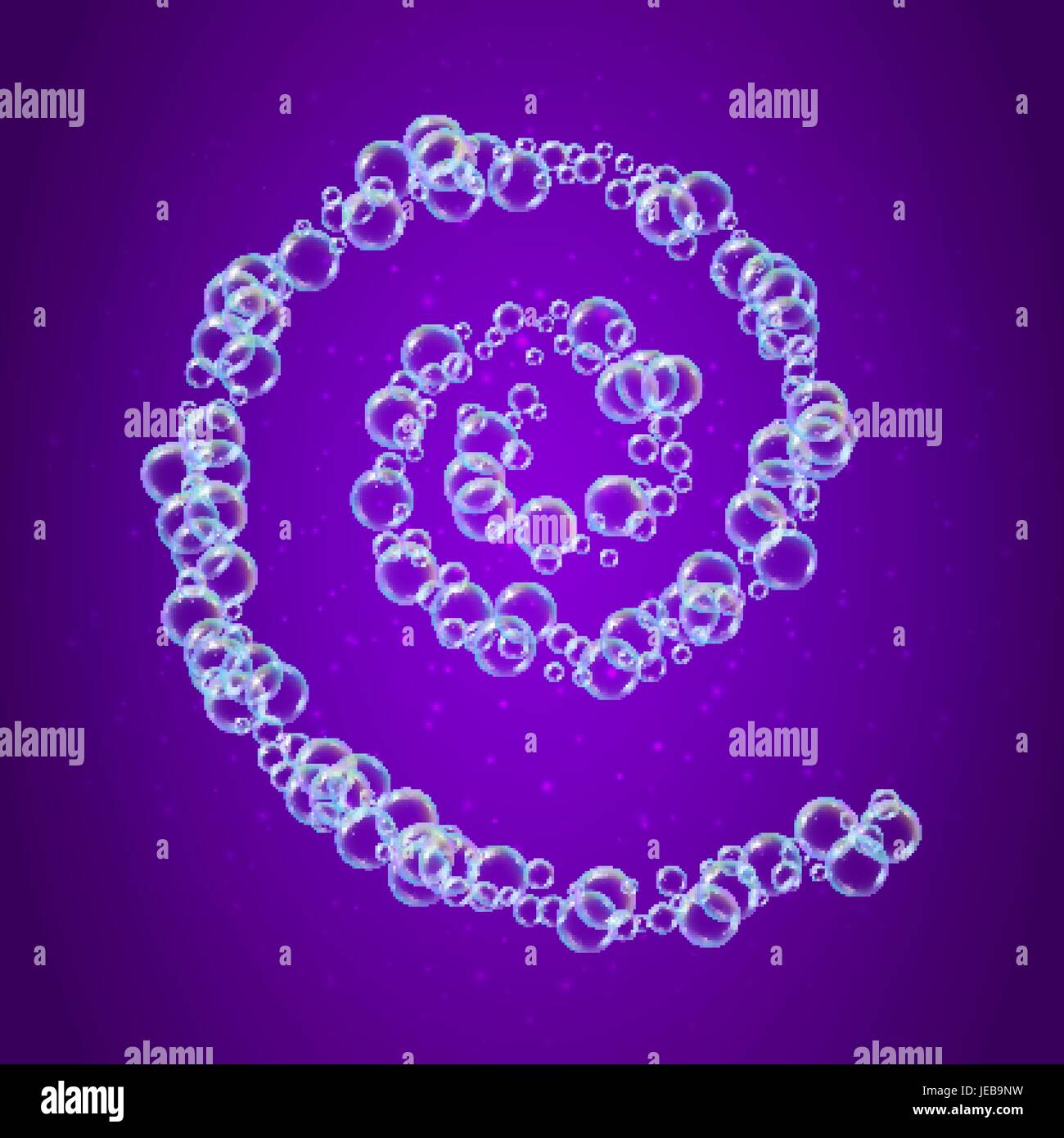 Champú espuma con coloridas burbujas realistas Ilustración del Vector