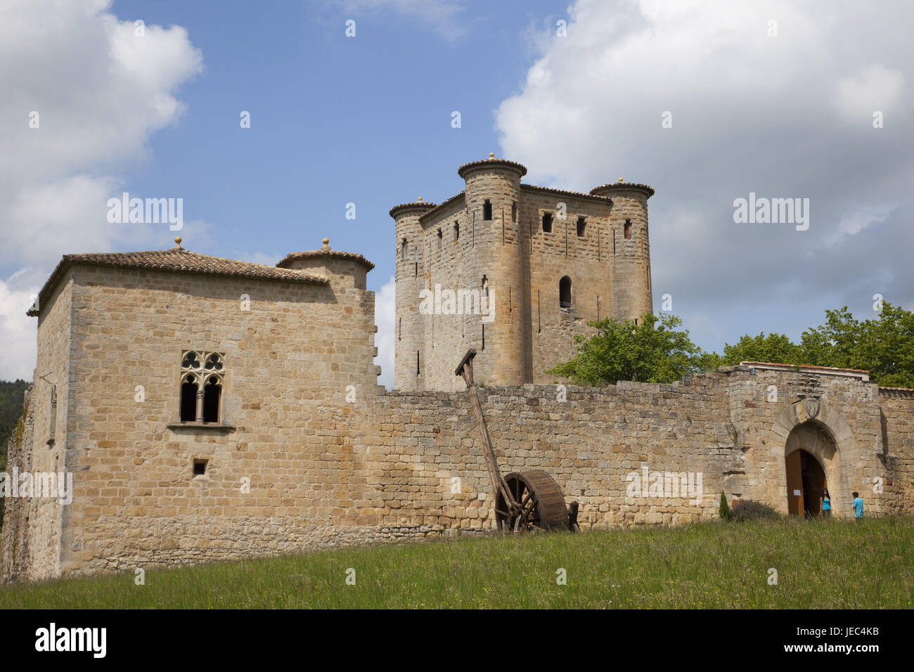 Francia, Languedoc-Roussillon, Aude, Chateau d'Arques, Foto de stock