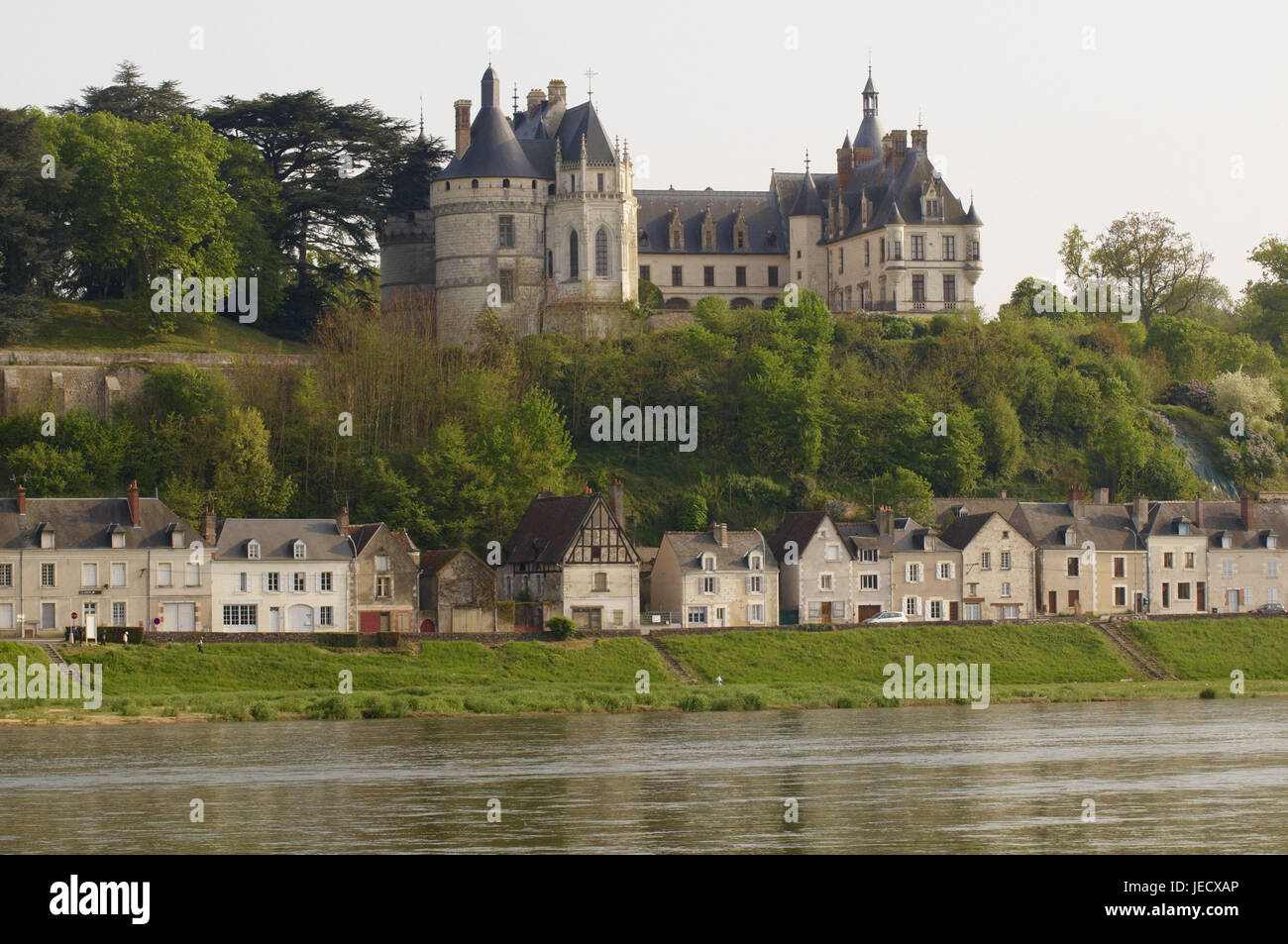 Francia, Chaumont-sur-Loire con el castillo de Chaumont, Foto de stock