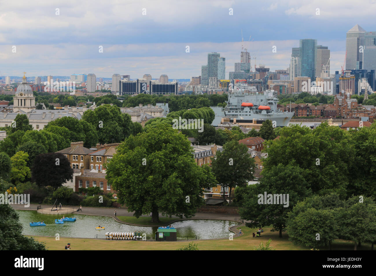RFA Argus visitar Greenwich en Londres Foto de stock
