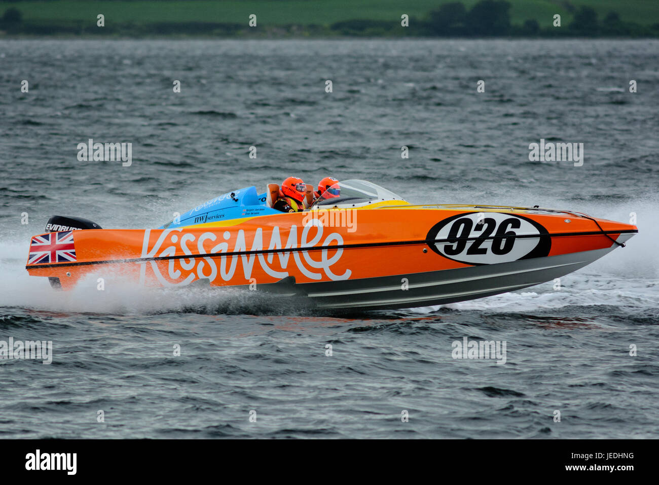 P1 Superstock powerboat" Racing de la Explanada, Greenock, Escocia, el 24 de junio de 2017. 926, experiencia Kissimmee Racing Team, en la acción impulsada por Neil Jackson y navegado por Jason Jackson. Foto de stock