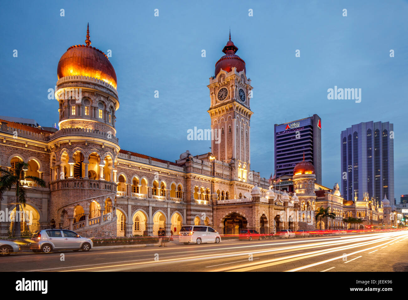 El edificio Sultán Abdul Samad, Kuala Lumpur, Malasia. Foto de stock