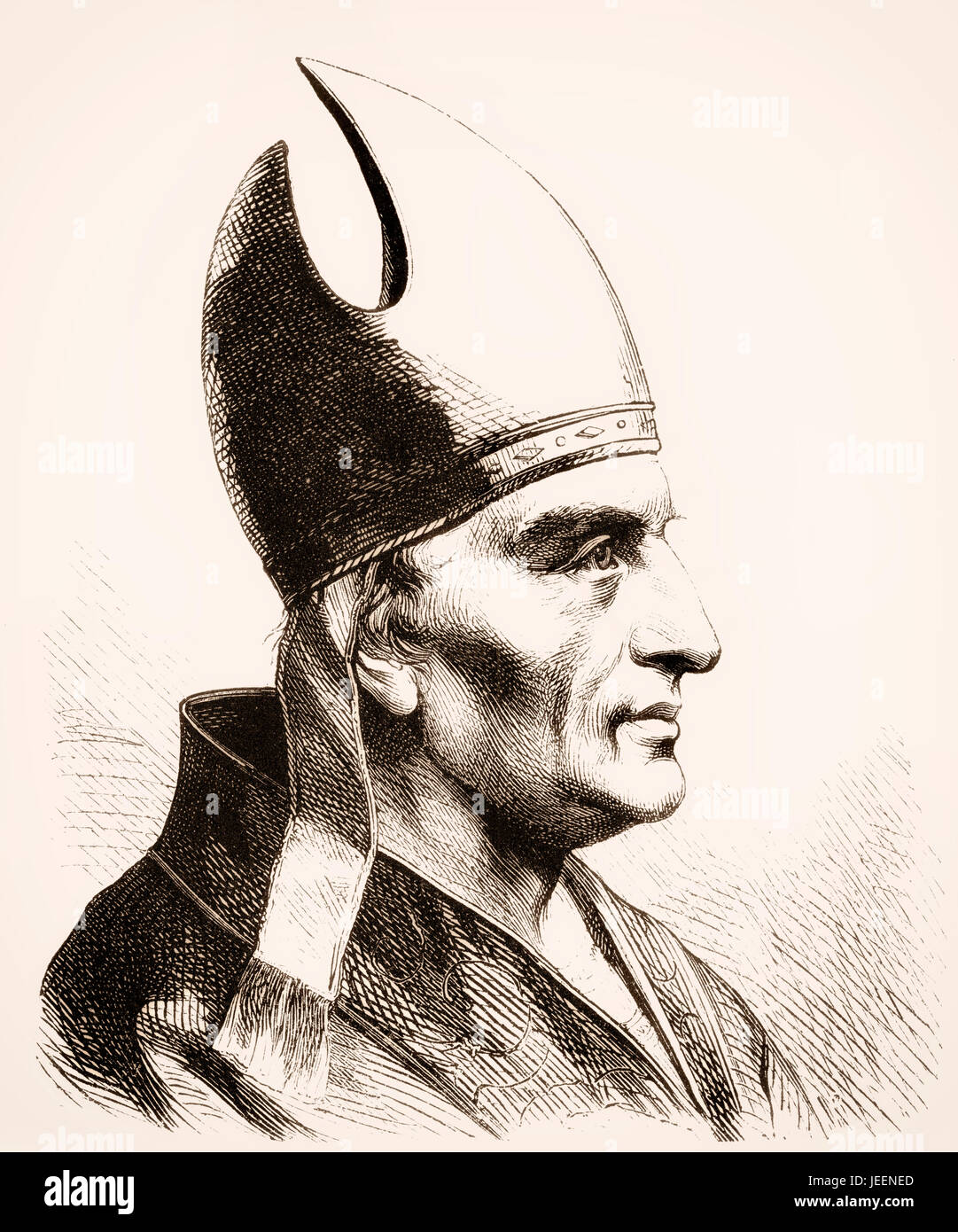 El Papa Gelasio I, Papa desde el 1 de marzo de 492 hasta su muerte en 496  Fotografía de stock - Alamy