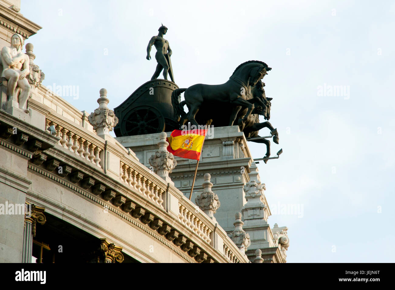 Estatuas Quadriga - Madrid - España Foto de stock