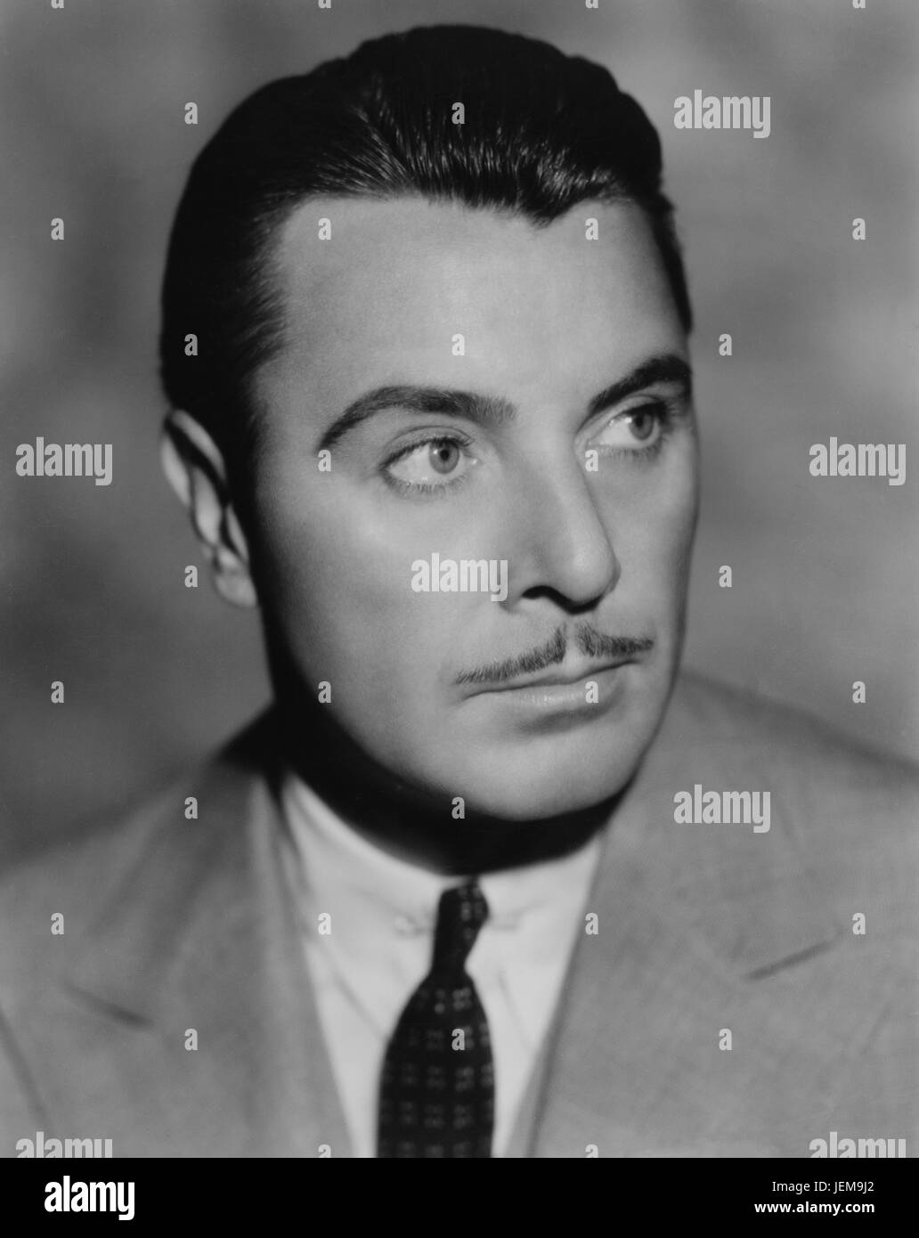George Brent, Retrato de publicidad para la película 'montagne Justicia', de 1937, Warner Bros. Foto de stock