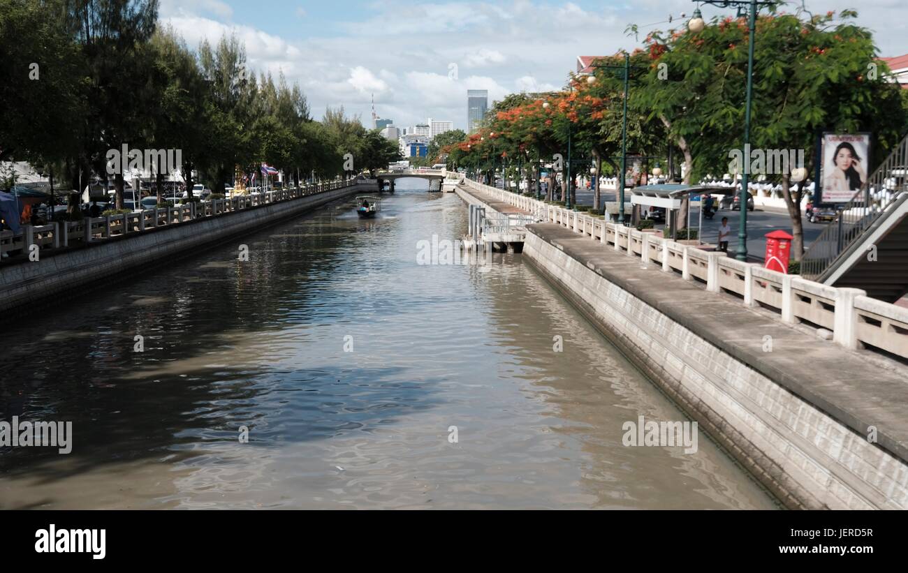 Phadung Krungkasem Canal Venecia fluvial de Asia en Bangkok, Tailandia, el Sudeste de Asia Foto de stock