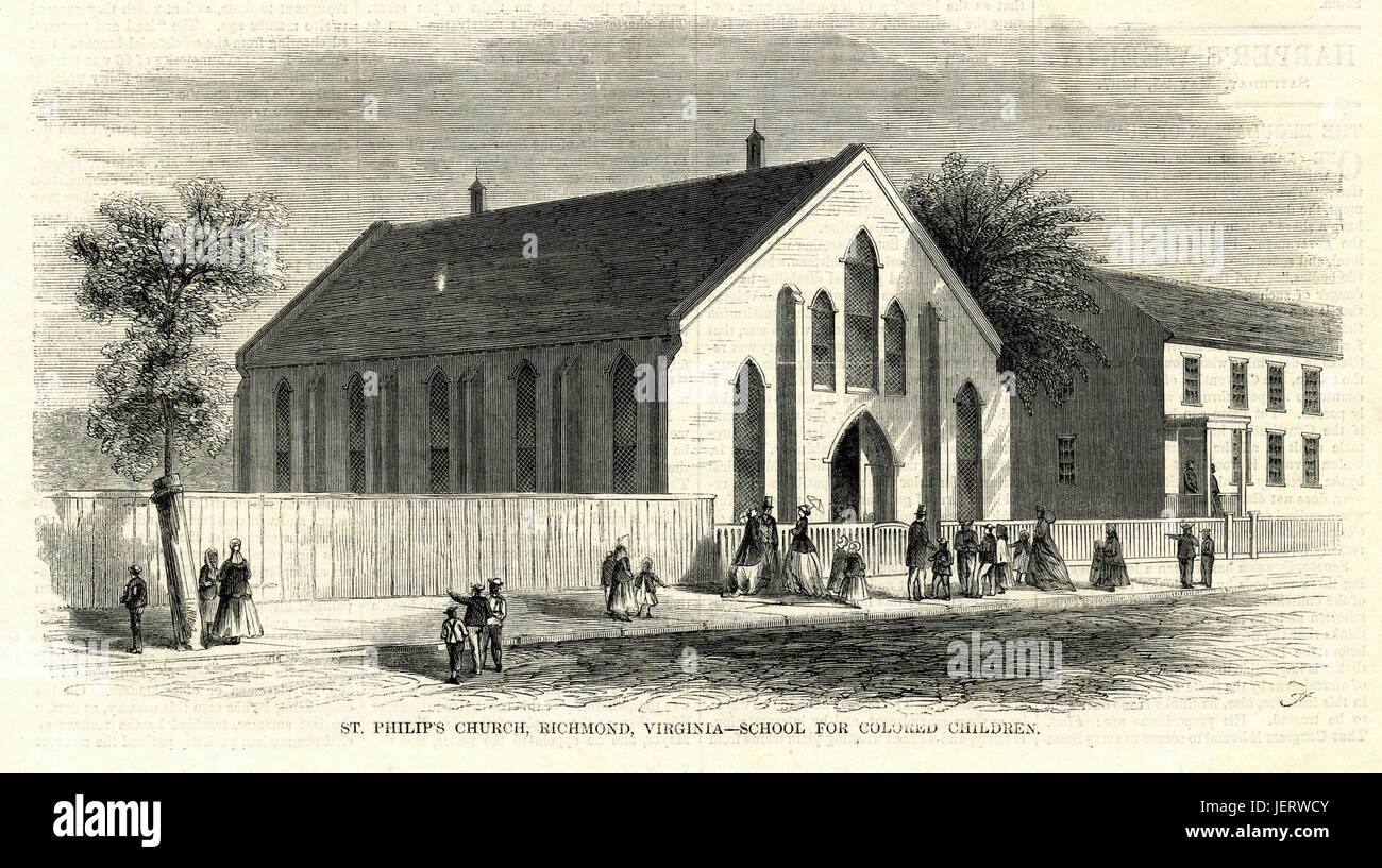 La Iglesia de San Felipe, Richmond, Virginia -- La escuela para niños de color Fotografía de stock - Alamy La Iglesia de San Felipe, Richmond, Virginia -- La escuela para niños de color Fotografía de stock - Alamy