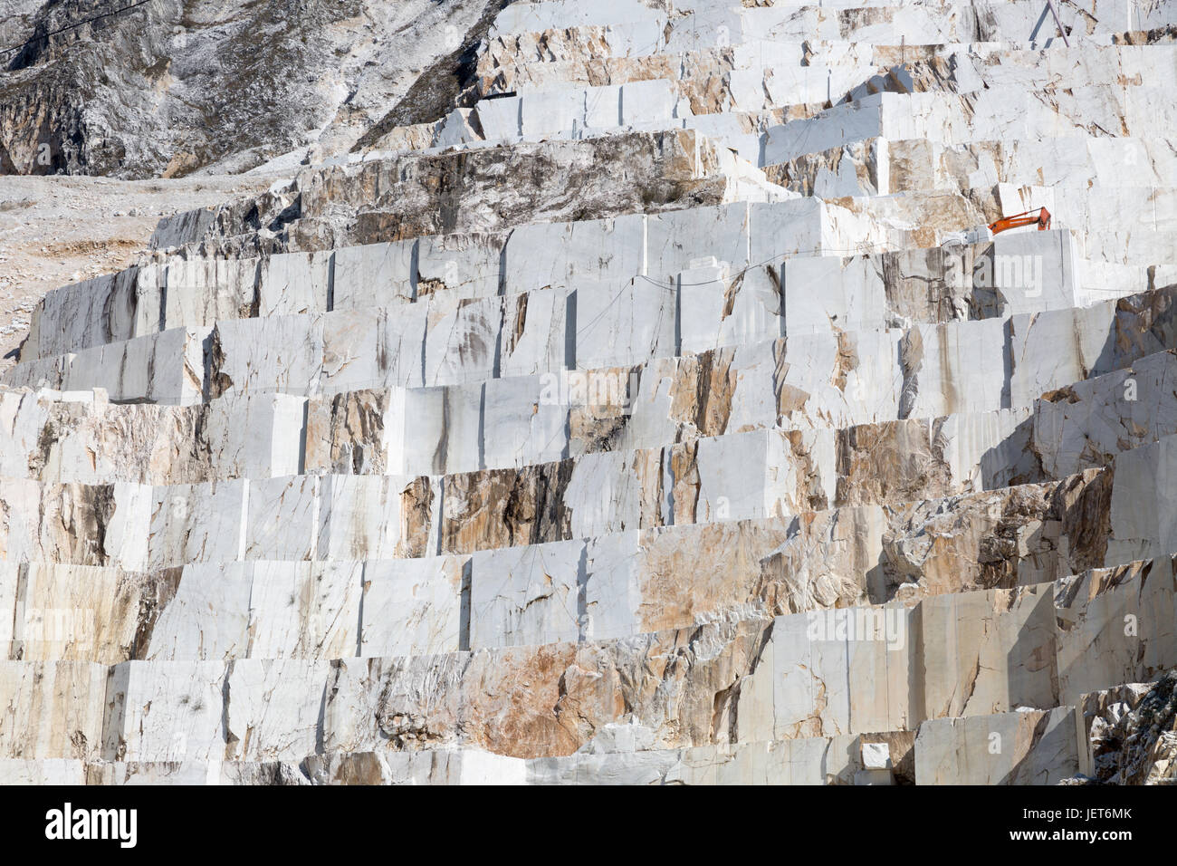 Europa, Italia, Carrara, canteras de mármol. El mármol de Carrara es un