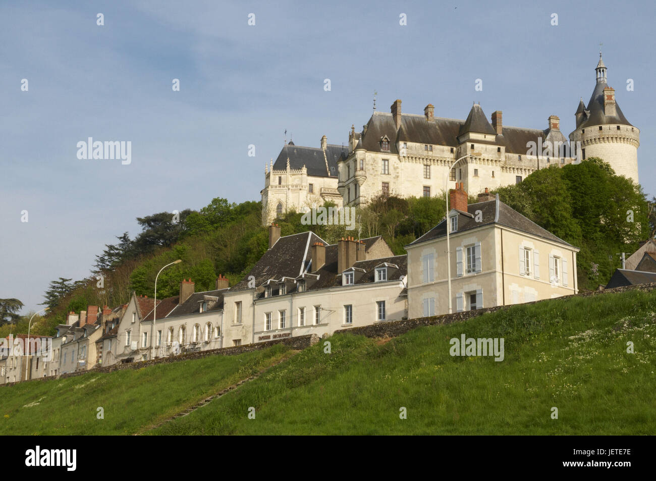 Francia, Chaumont-sur-Loire con el castillo de Chaumont, Foto de stock