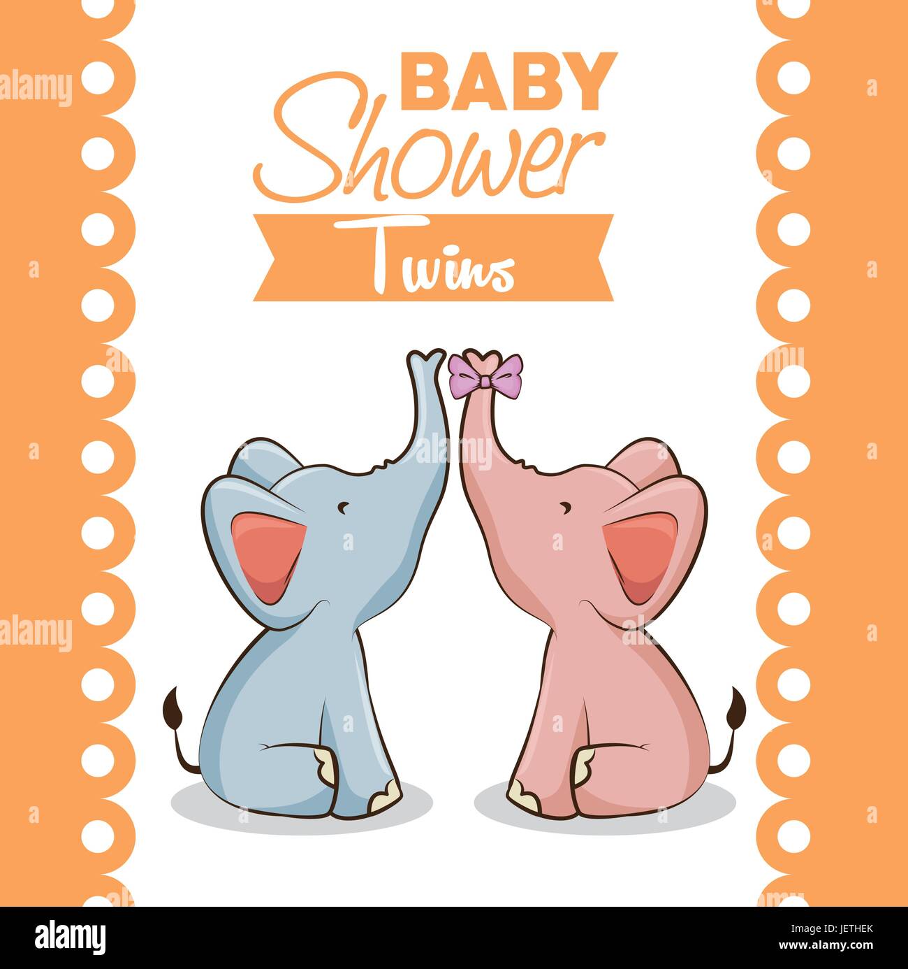 Baby shower niña tarjeta de invitación Imagen Vector de stock - Alamy