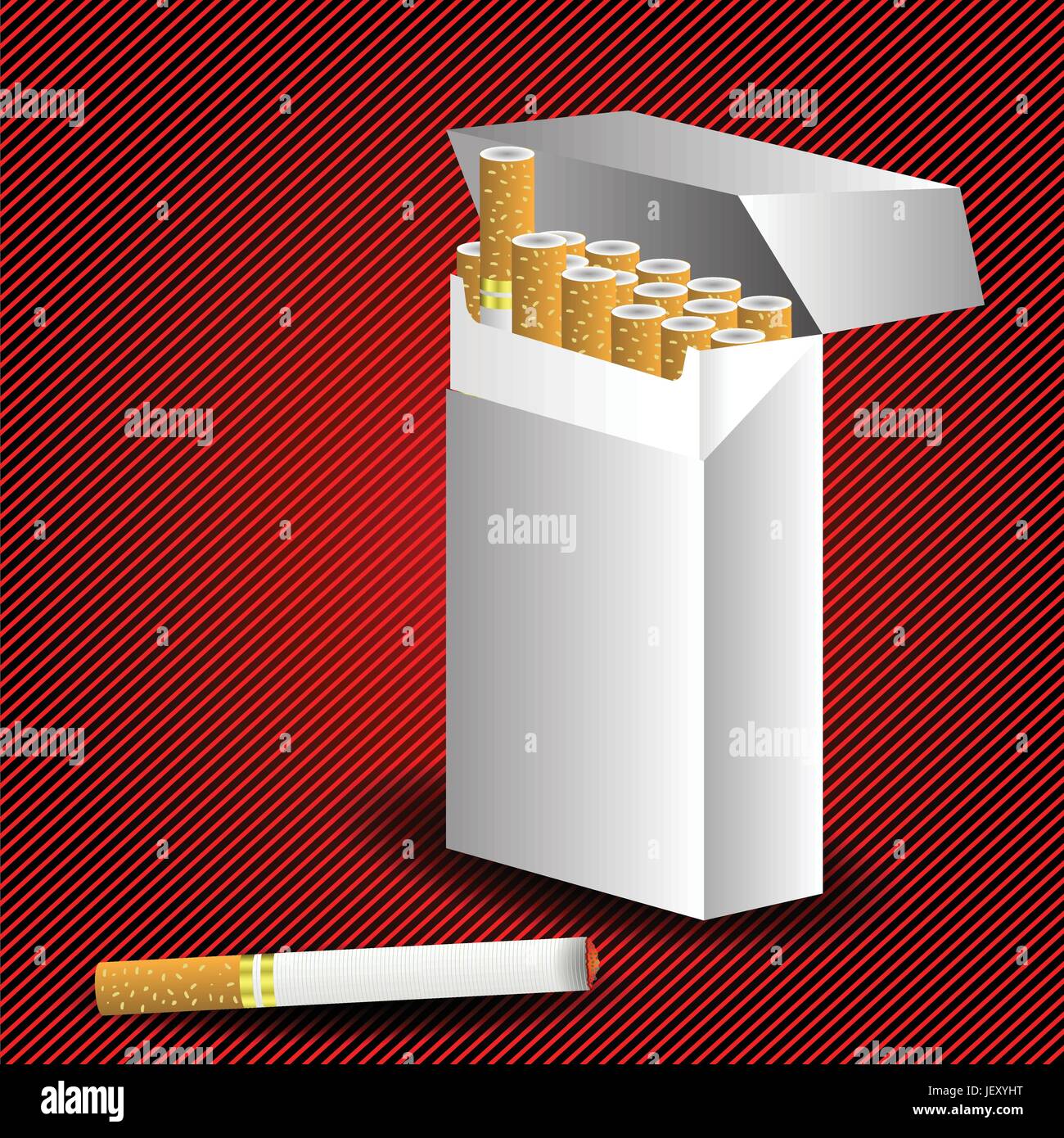 Cigarros, puros, de salud, de peligro aislado, muerte, relajación, closeup, espacio Ilustración del Vector