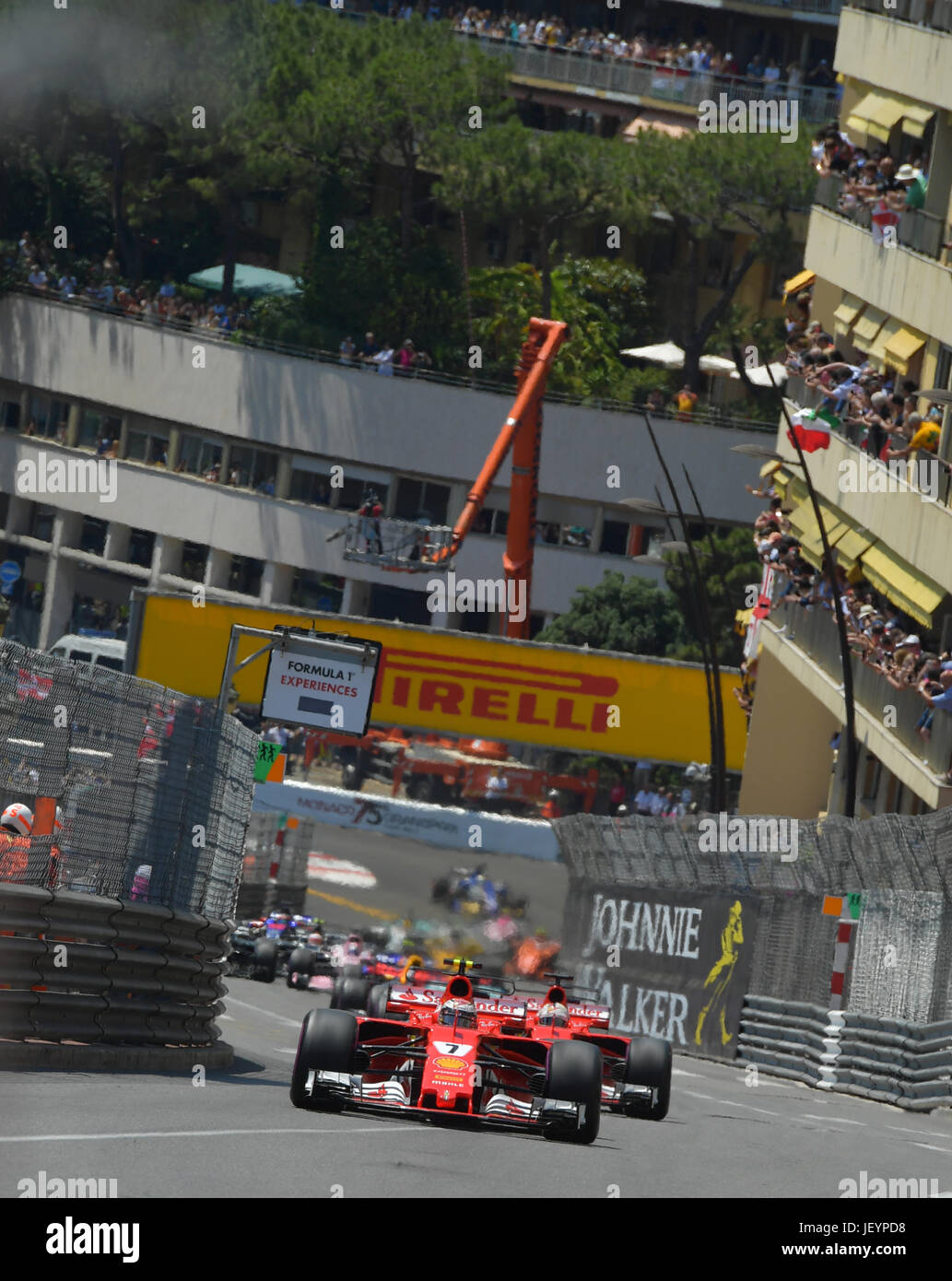 El Grand Prix de Fórmula Uno de Mónaco en el circuito de Mónaco en Montecarlo, Mónaco. Featuring: Kimi Raikkonen donde: MONTE CARLO, Monaco cuando: 28 de mayo de 2017 Crédito: WENN.com Foto de stock