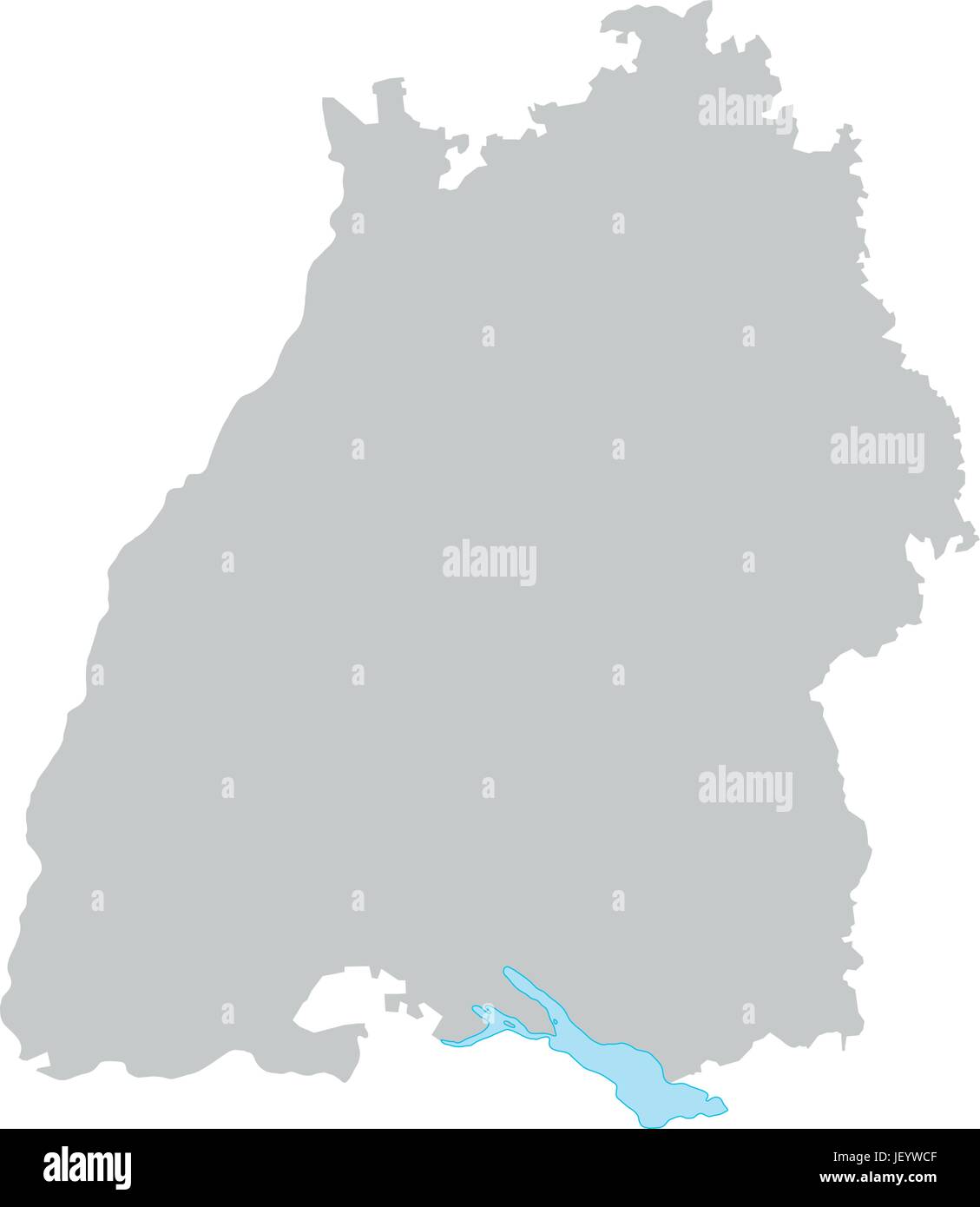 Mapa De Baden Wuerttemberg Con Límites En Gris Imagen Vector De Stock Alamy 