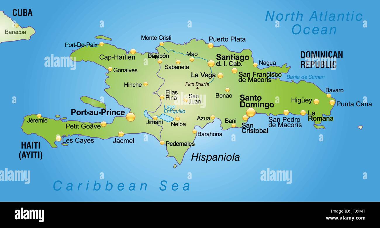Mapa de la hispaniola fotografías e imágenes de alta resolución Alamy