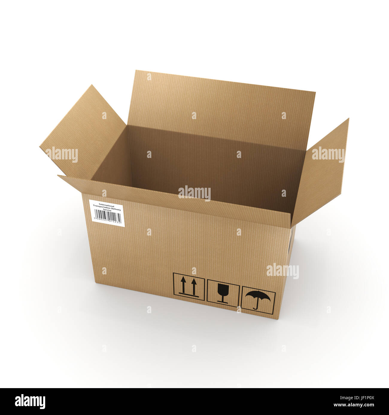 Caja de cartón presentación 3D Foto de stock