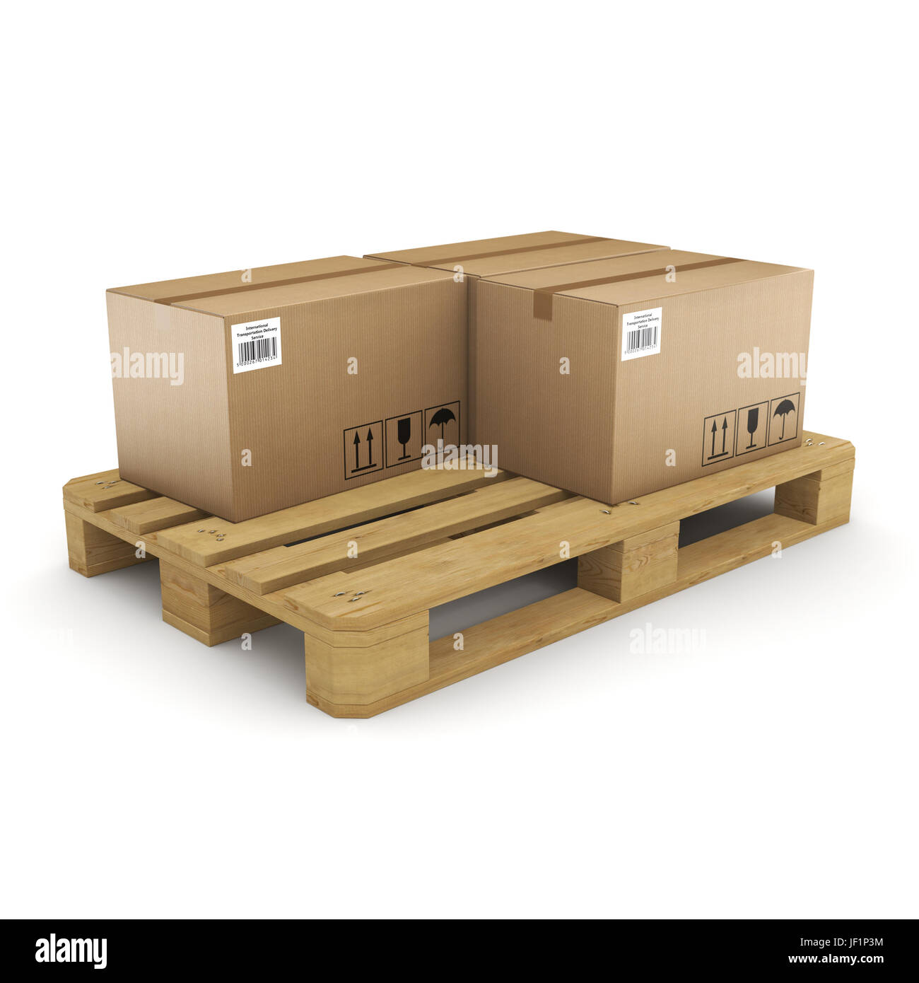 Caja de cartón presentación 3D Foto de stock