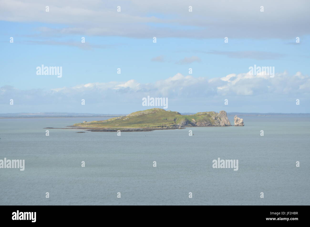 Isla Ireland's Eye View de Ben de Howth, Irlanda Foto de stock