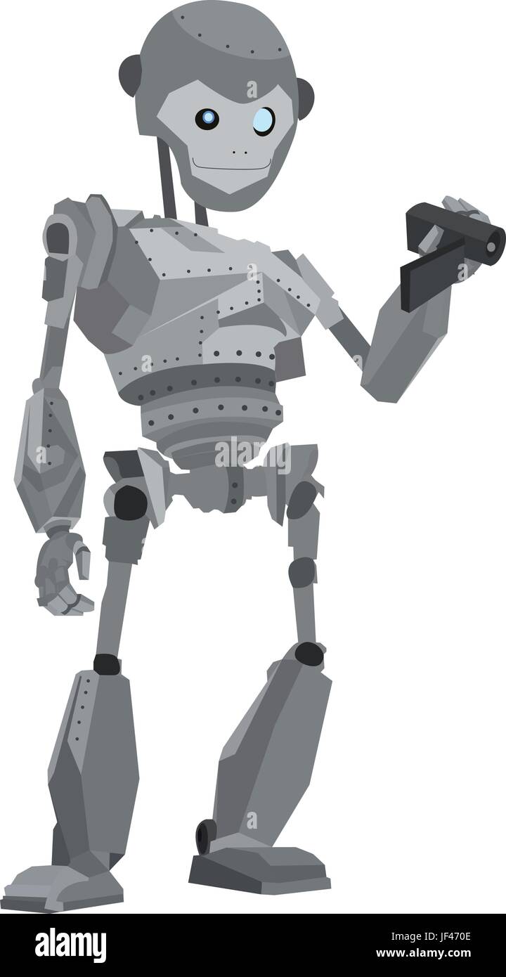 Robot vector mono Imagen Vector de stock - Alamy