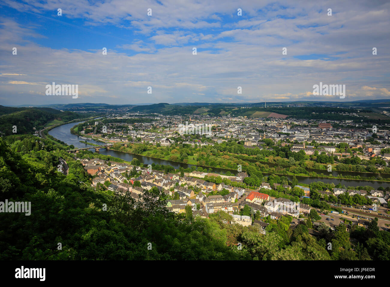 Trier, río Mosela, Renania-Palatinado, Alemania, Europa, Trier an der Mosel, Renania-Palatinado, Alemania, Europa Foto de stock