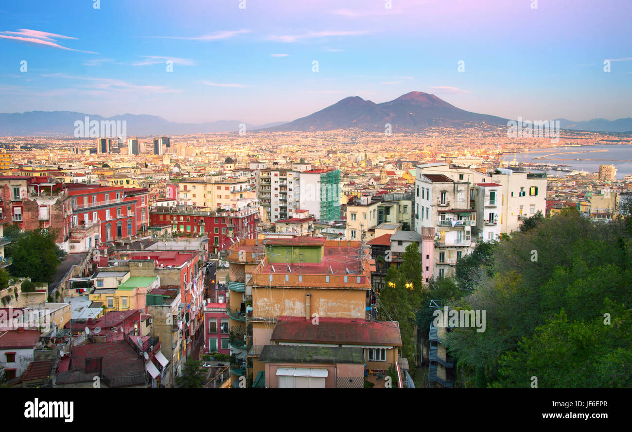 Ciudad de Nápoles, Italia Foto de stock