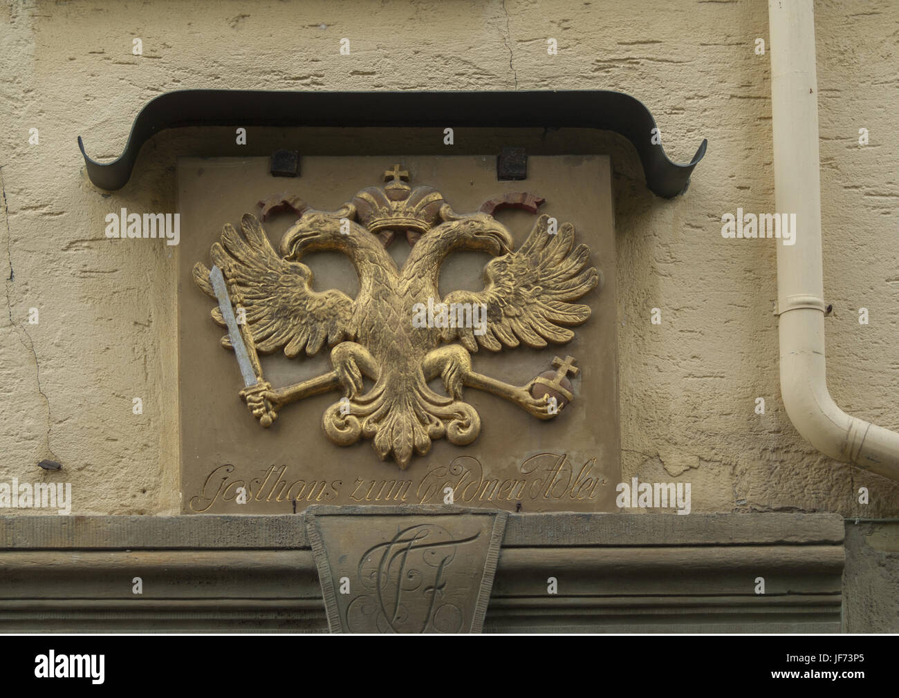 Inn signo, Eltershofen nostálgico, Alemania Foto de stock