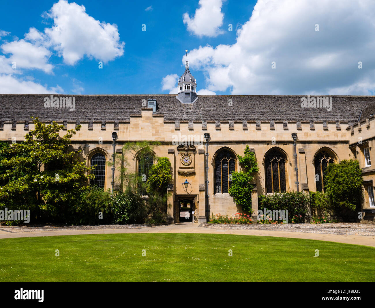 Cuatro internos, St Johns College, Universidad de Oxford, Oxford, Inglaterra, Reino Unido, GB. Foto de stock