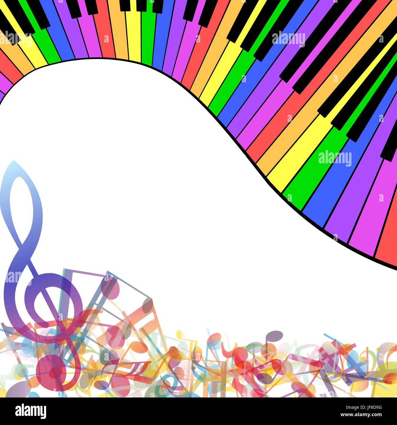 Musical multicolor Ilustración del Vector