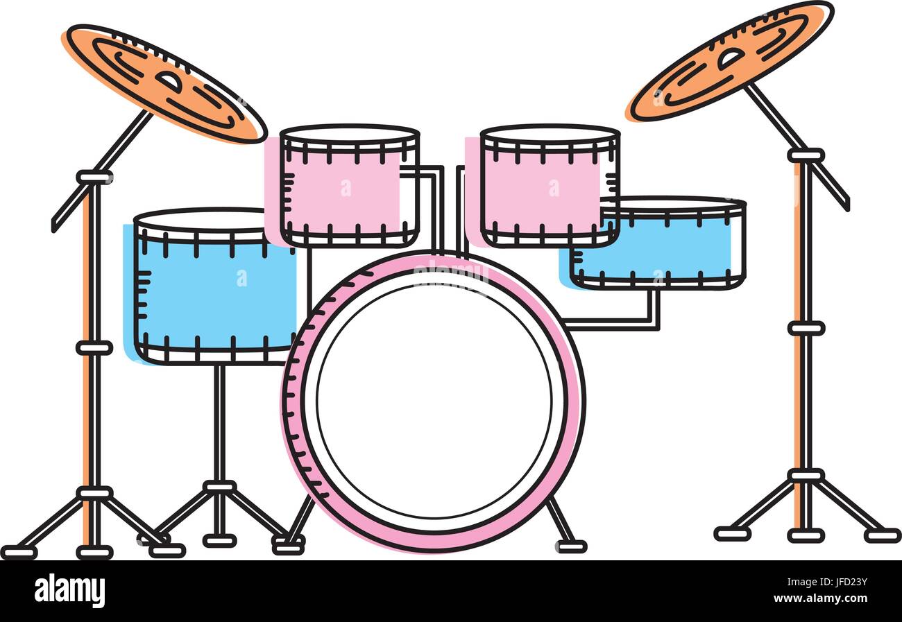 Tambores para reproducir música de instrumentos musicales Imagen Vector de  stock - Alamy