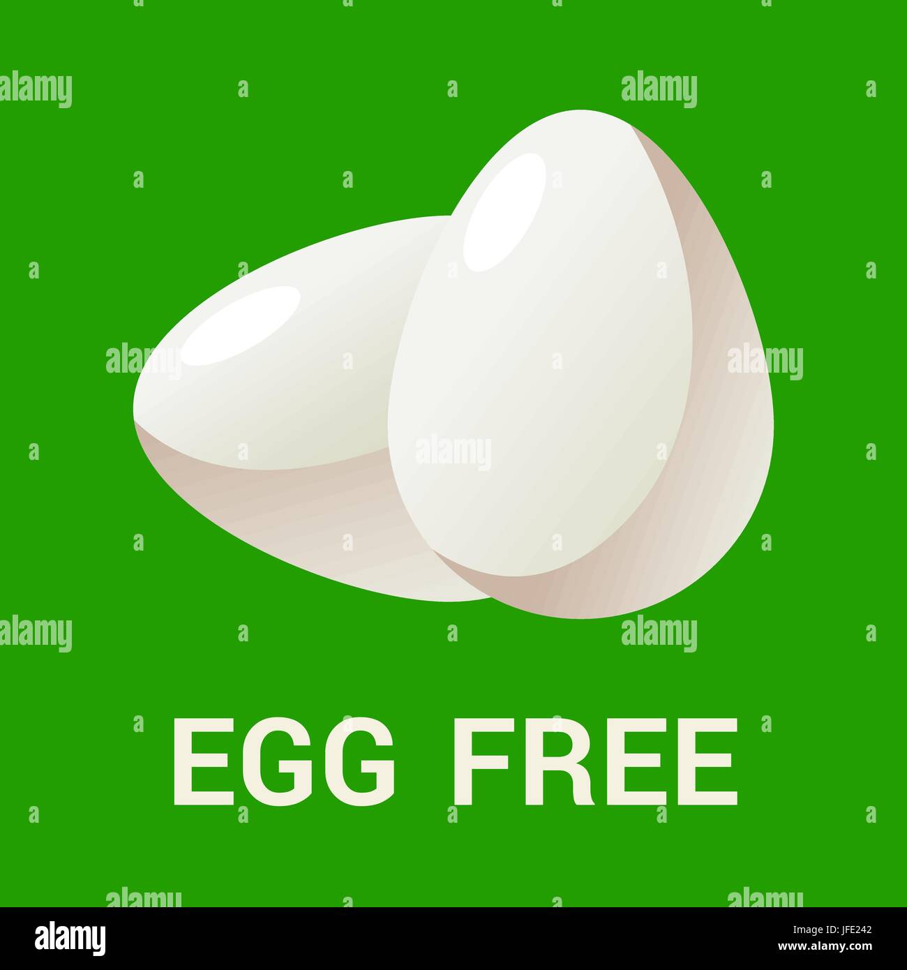 Egg gratis logotipo ícono Flat ilustración vectorial para eco, orgánica, bio theme Ilustración del Vector
