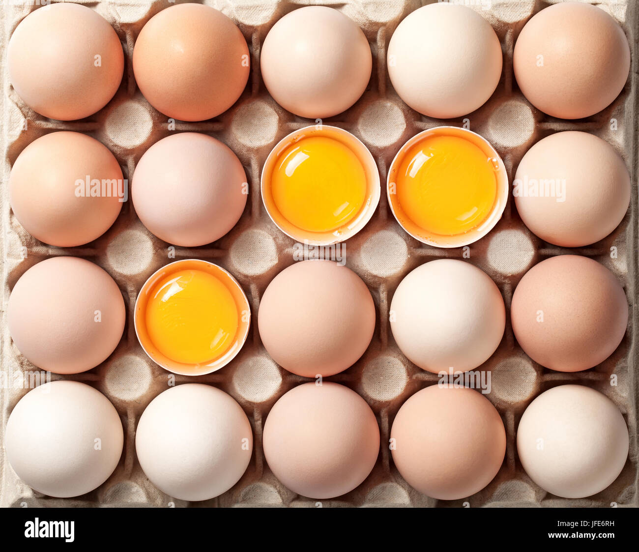 Huevos de gallina Foto de stock