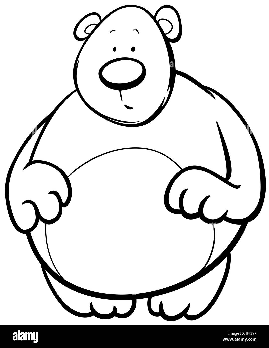 Página para colorear oso de dibujos animados Fotografía de stock - Alamy