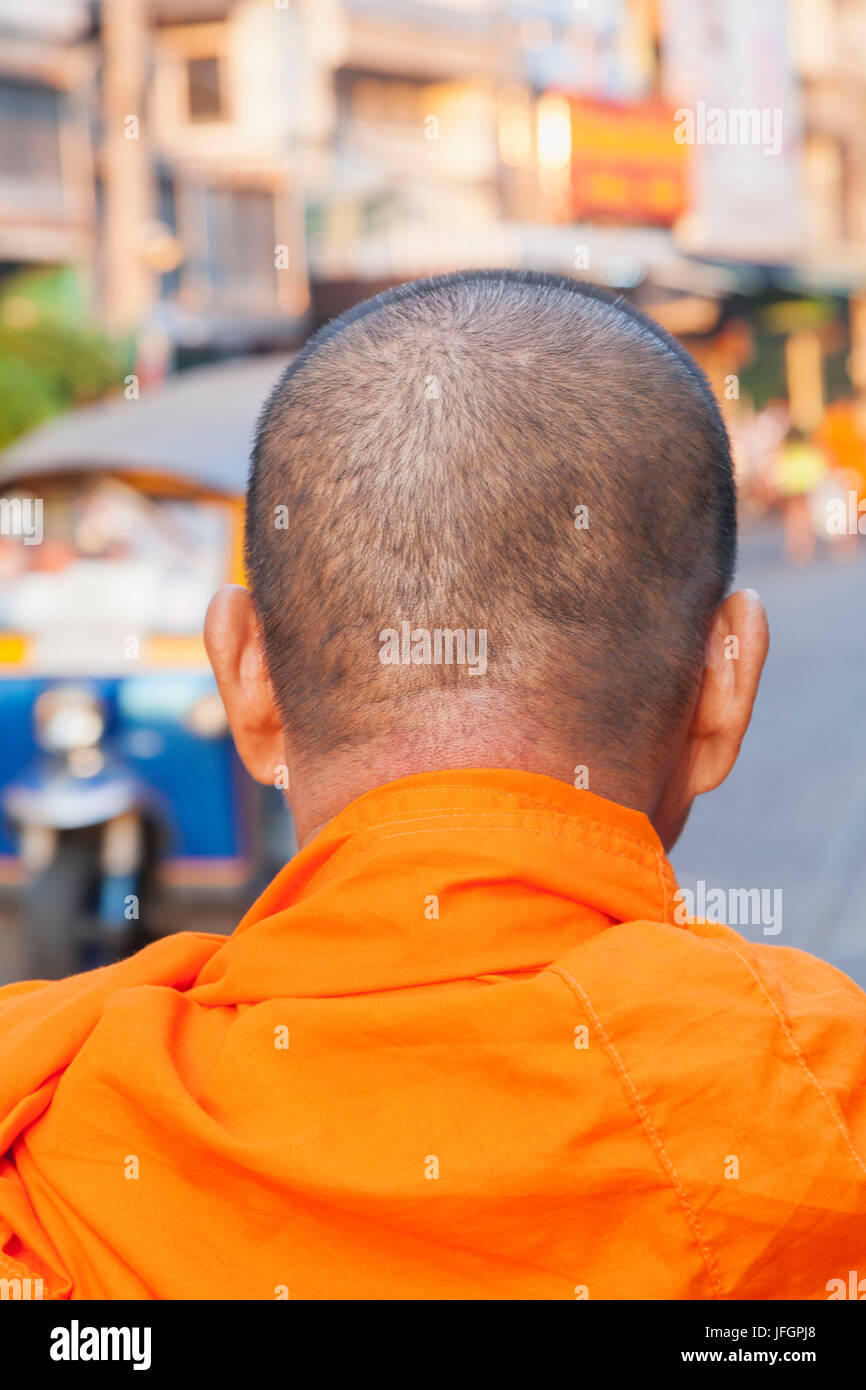 Tailandia, Bangkok, monje y Tuk Tuk Foto de stock